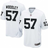 Nike Men & Women & Youth Raiders #57 Woodley White Team Color Game Jersey,baseball caps,new era cap wholesale,wholesale hats